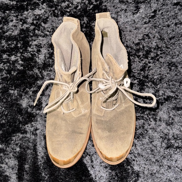 Sorel Toronto Lace-Up Ankle Boots Wedge Chestnut Brown Suede Booties Women’s 7.5 - Picture 4 of 7